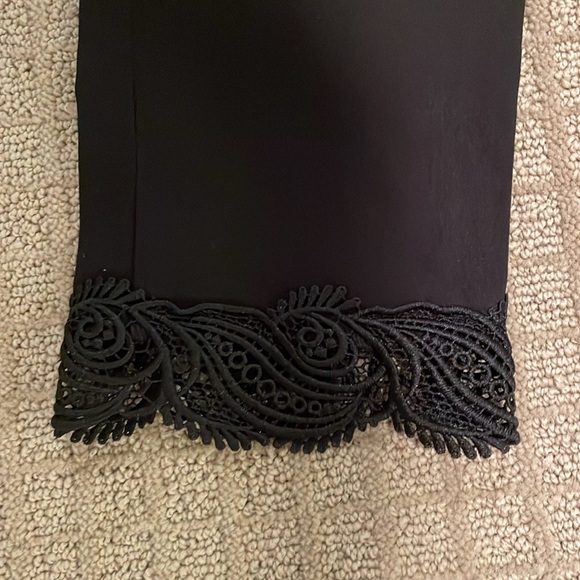 Chicos black cropped pants with lace on cuff - Picture 4 of 4
